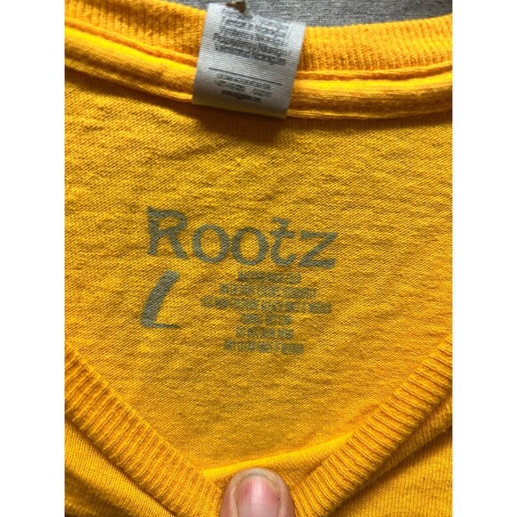 Rootz w/ Africa Continent Yellow and Black Size L Short Sleeve - Picture 2 of 7